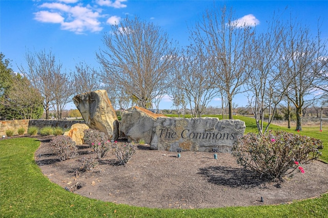 view of community sign