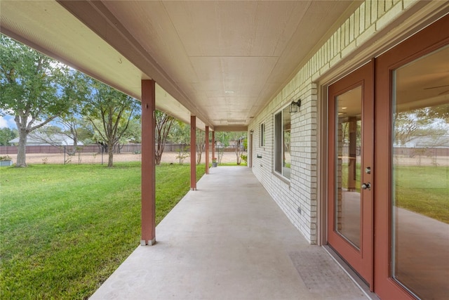 view of patio with french doors