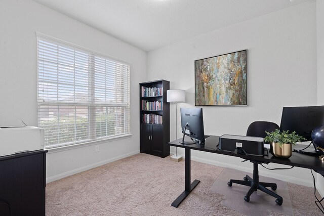 1336 Twin Estates Dr, Kyle, TX 78640 - carpeted office space featuring healthy amount of natural light and baseboards