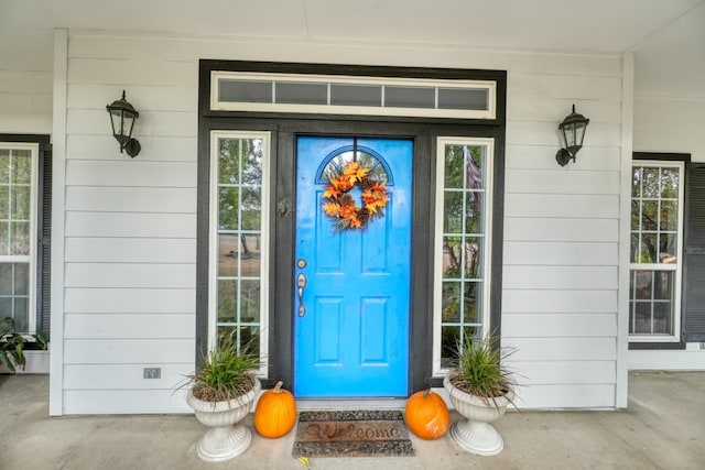 view of doorway to property