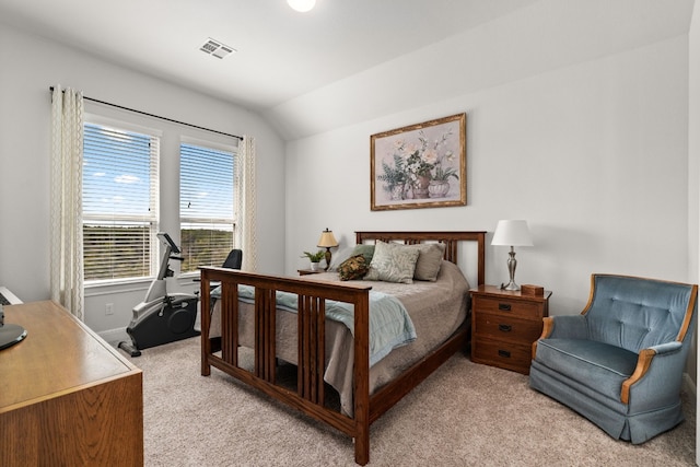 3224 Desert Shade Bnd, Leander, TX 78641 - bedroom featuring light colored carpet, a desk, and lofted ceiling
