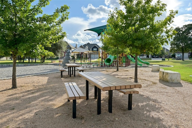 view of community with a playground