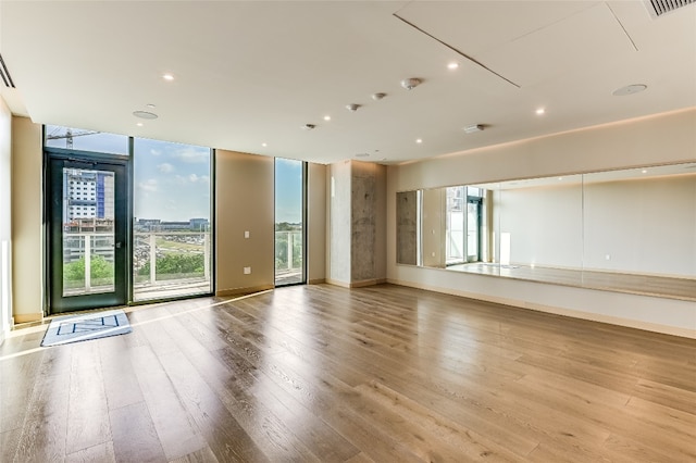 unfurnished room with light wood-type flooring and plenty of natural light