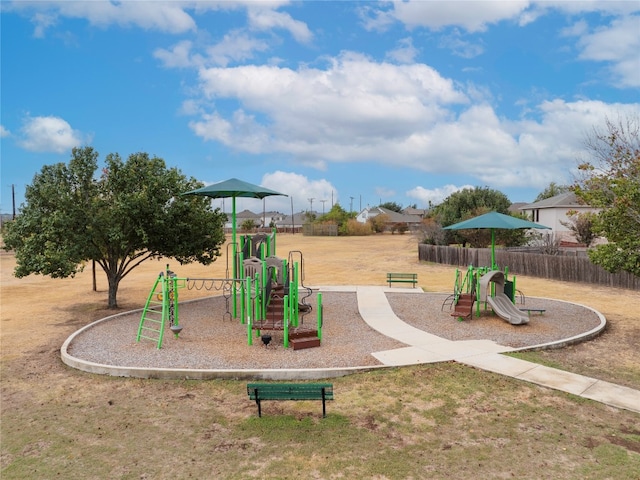 view of play area with a lawn