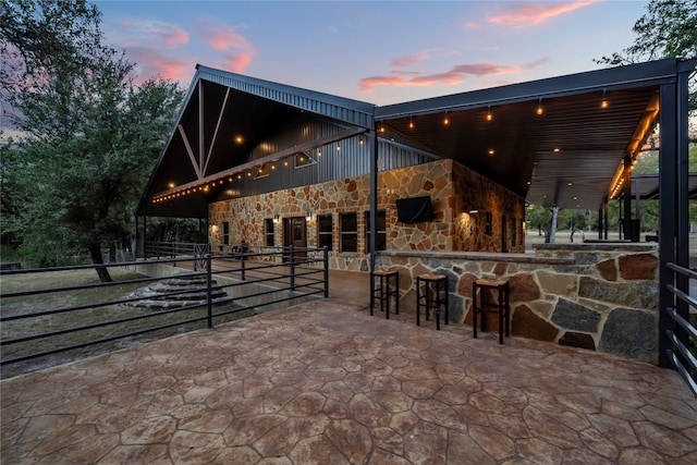 view of horse barn