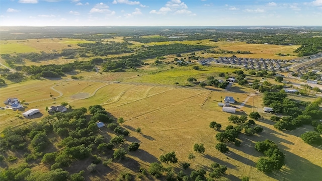 bird's eye view featuring a rural view