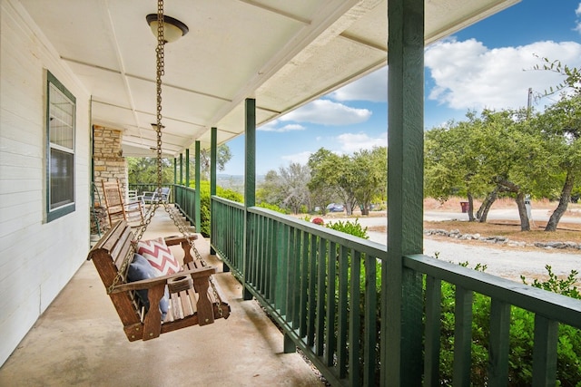 balcony with covered porch