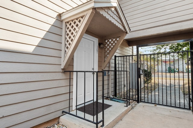 view of doorway to property