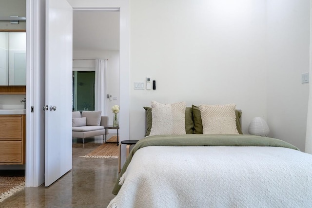 bedroom with sink