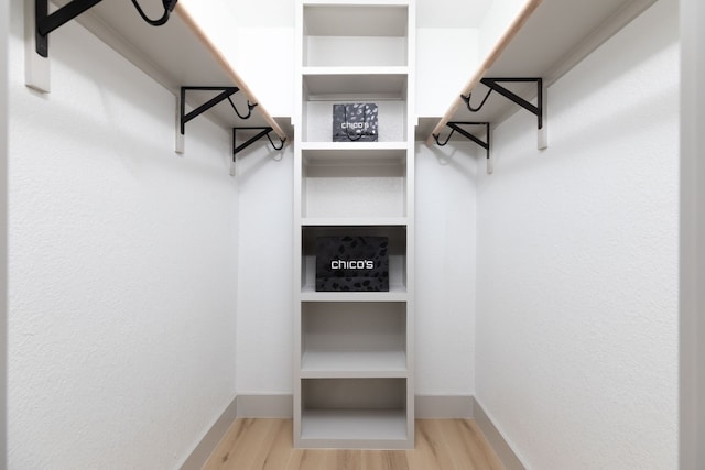 spacious closet with light wood-type flooring