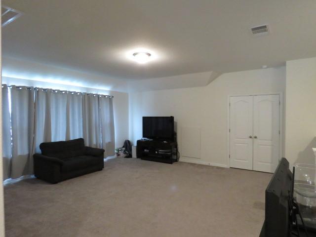 living room with carpet floors