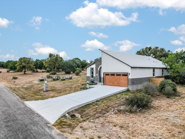 view of home's exterior featuring a garage