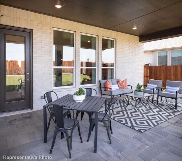 view of patio / terrace featuring outdoor lounge area