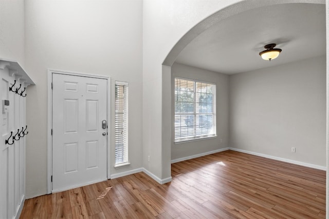 foyer featuring light hardwood / wood-style floors