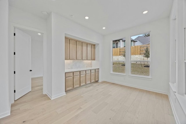 empty room with light wood-type flooring