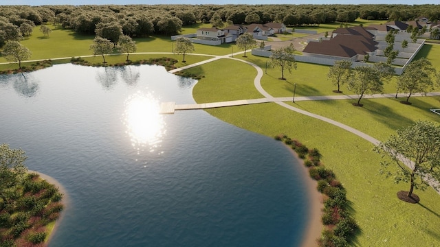 160 Lavender Ln, Elgin, TX 78621 - aerial view of residential area with a large body of water