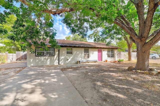 view of ranch-style house