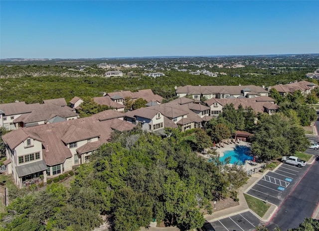 7800 SW Pkwy Unit 510, Austin, TX 78735 - aerial perspective of suburban area with a pool