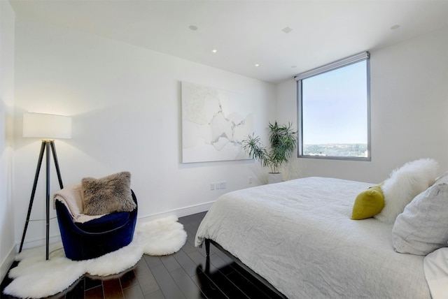 bedroom featuring hardwood / wood-style floors