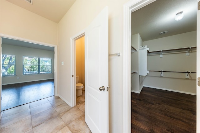 interior space with light wood-type flooring