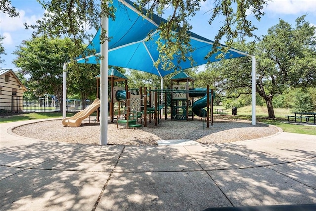 view of play area