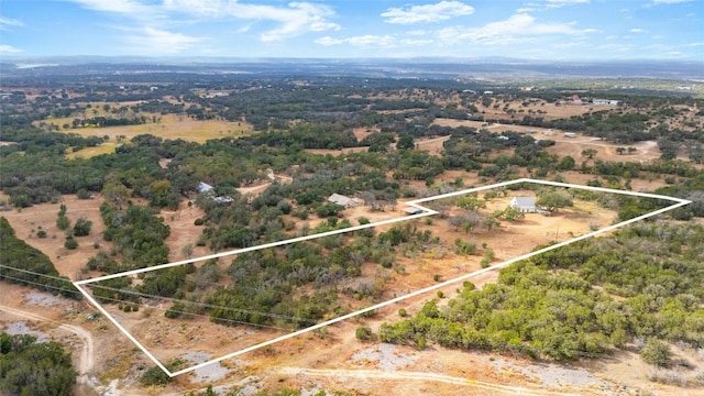 drone / aerial view with a rural view