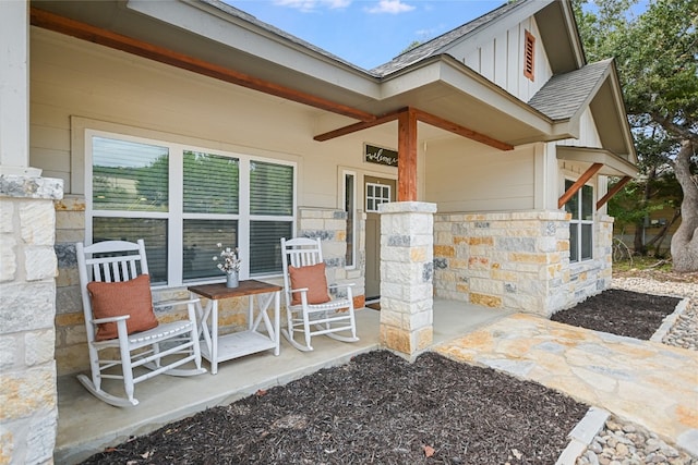 exterior space featuring a porch