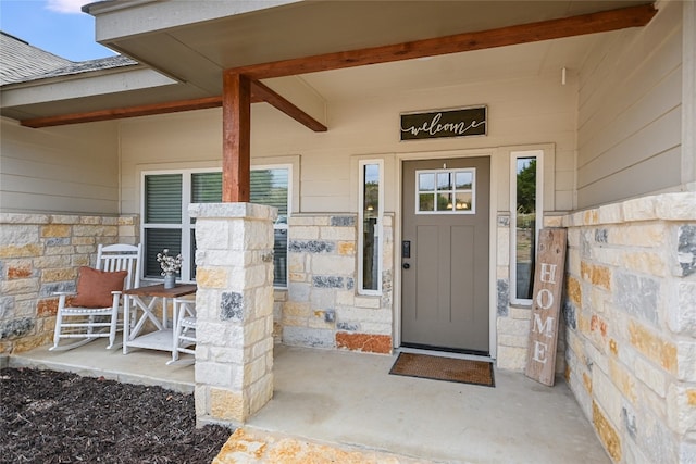 view of doorway to property