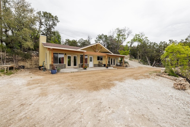 view of front of home with covered porch