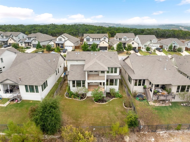 birds eye view of property featuring a residential view