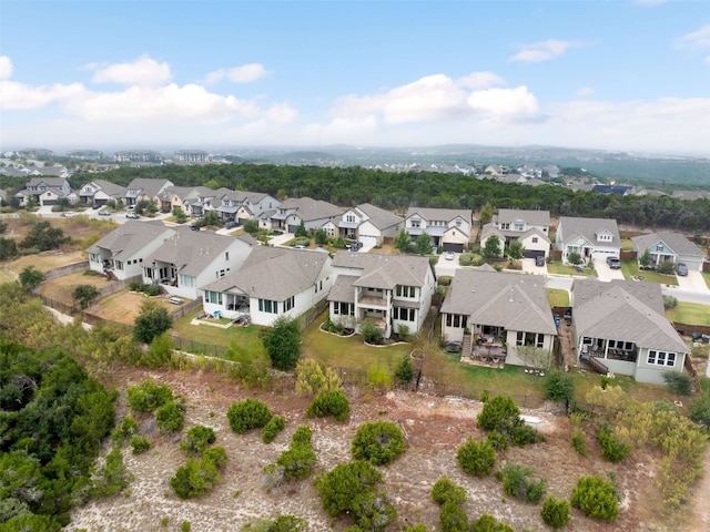 bird's eye view with a residential view