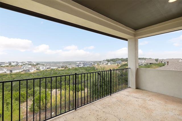 balcony featuring a residential view