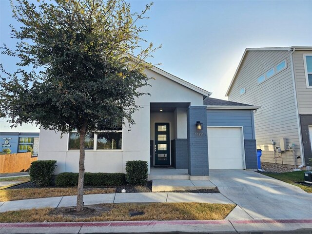 view of front facade with a garage