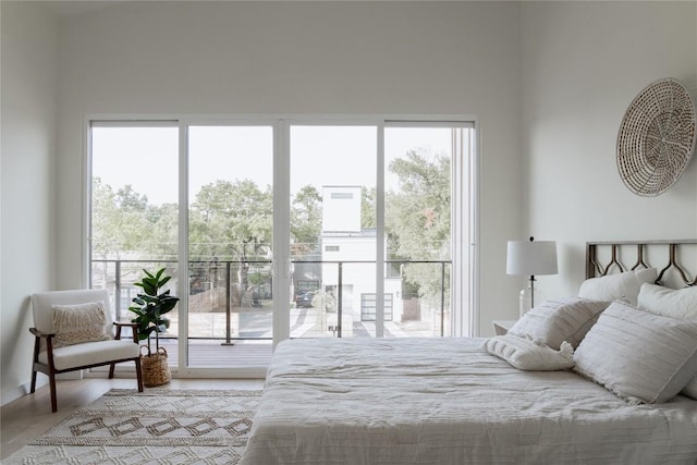 bedroom with multiple windows