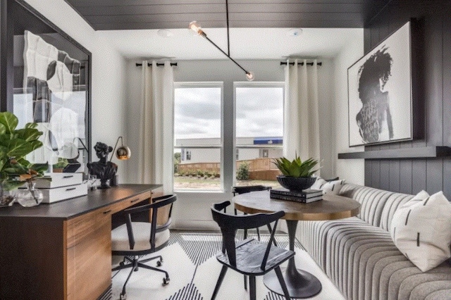 office featuring light hardwood / wood-style flooring