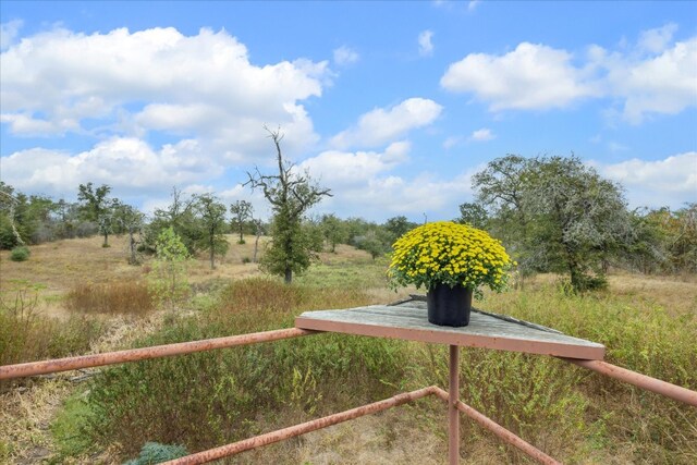 view of yard with a rural view