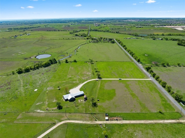 aerial view featuring a rural view