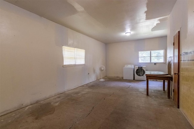 interior space featuring independent washer and dryer