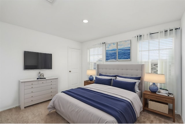 view of carpeted bedroom