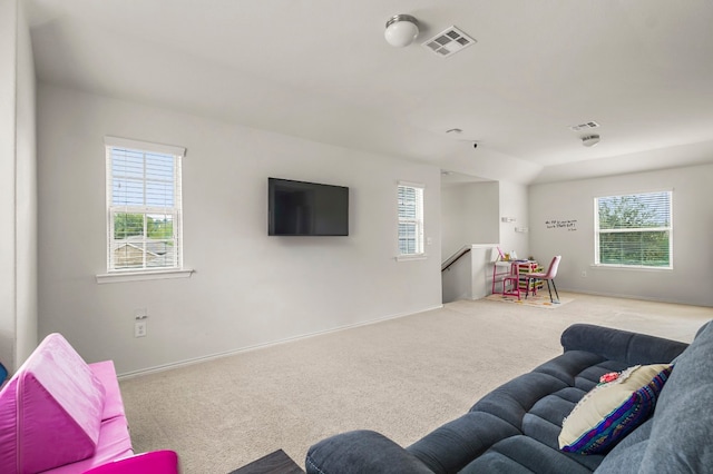 view of carpeted living room