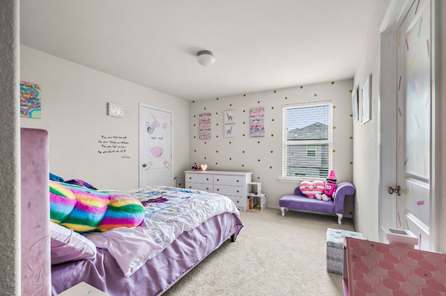 view of carpeted bedroom