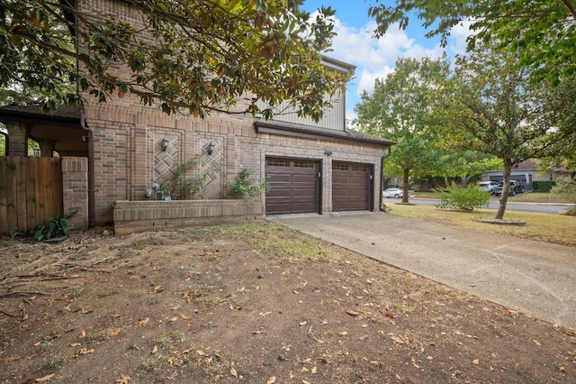 view of home's exterior featuring a garage