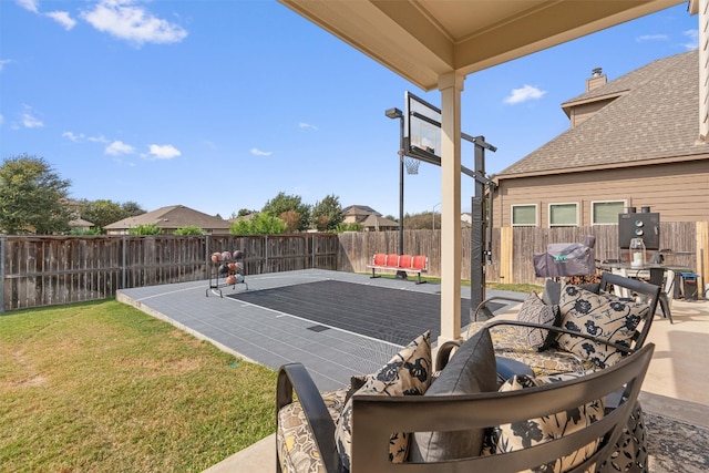 view of patio with a deck