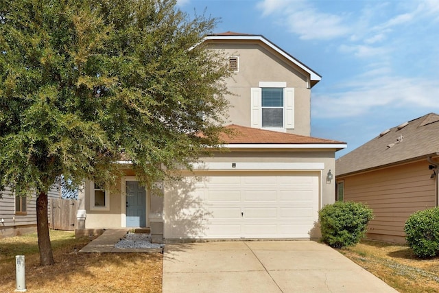 view of front of home featuring a garage