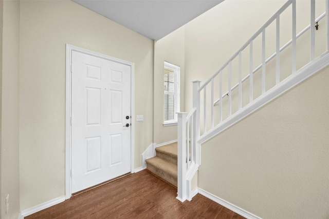 entryway featuring wood-type flooring