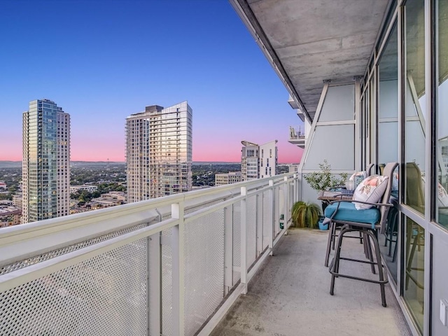 balcony with a city view