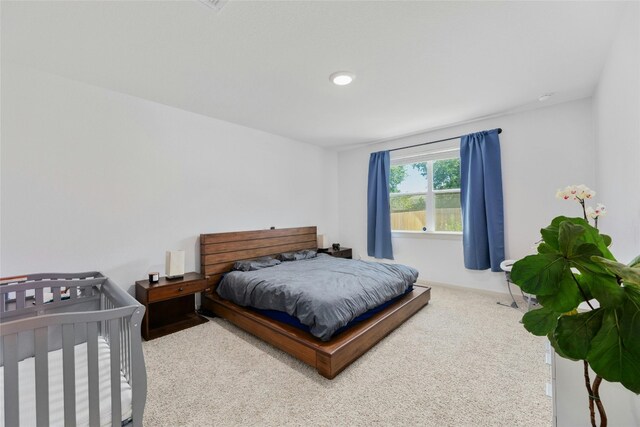 view of carpeted bedroom