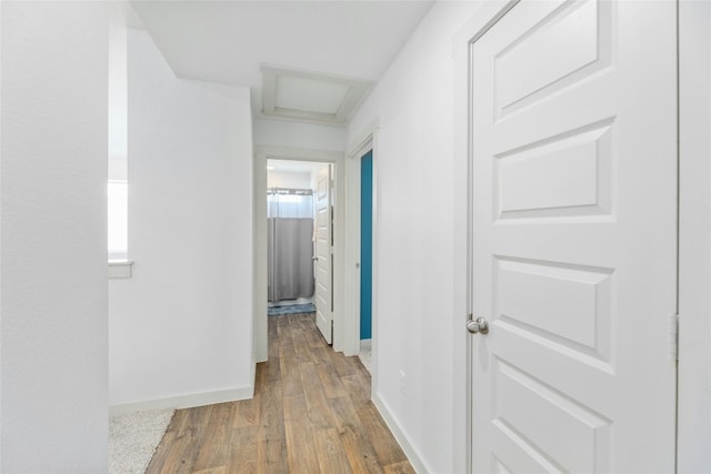 hall featuring hardwood / wood-style floors