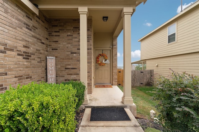 view of property entrance