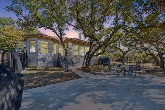 exterior space with a patio